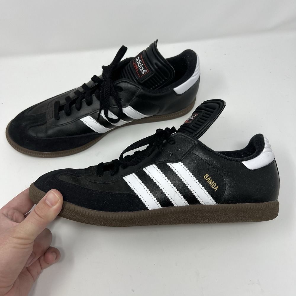adidas Samba Sneakers Mens Size 11.5 Black White Low Top Lace-Up Athletic Soccer - Picture 13 of 15